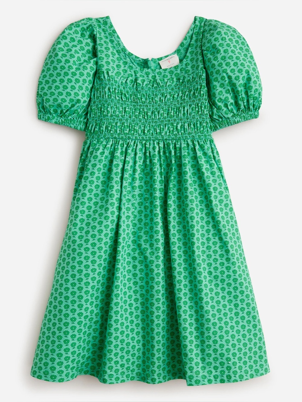 NWT Crewcuts Girls’ Smocked Puff-Sleeve Dress Floral Sz 10